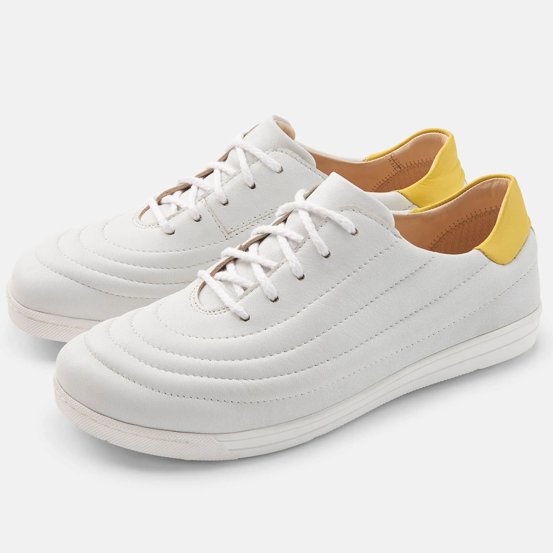 Sneaker | Lace-ups*BÄR shoes Harper weiß/zitrone